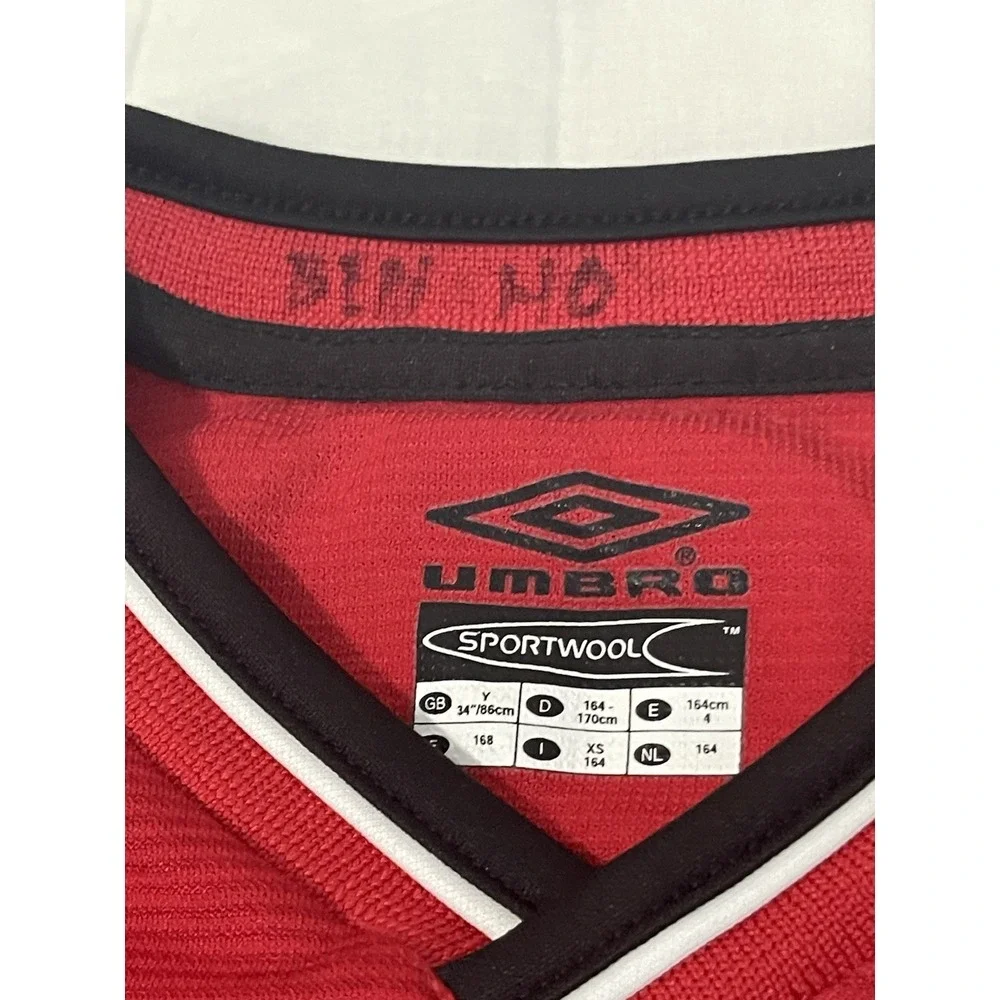 Vintage‎ Manchester United Umbro Y Jersey Red XS Home Jersey 2002-2004 - Picture 5 of 5